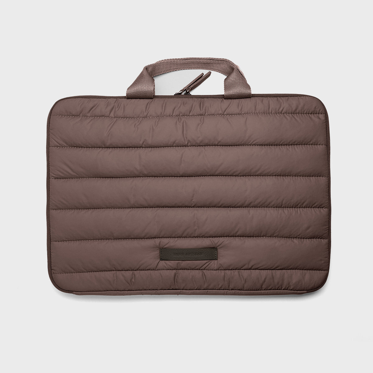 Quilted Puffy 16" Laptop Bag with Leather Strap