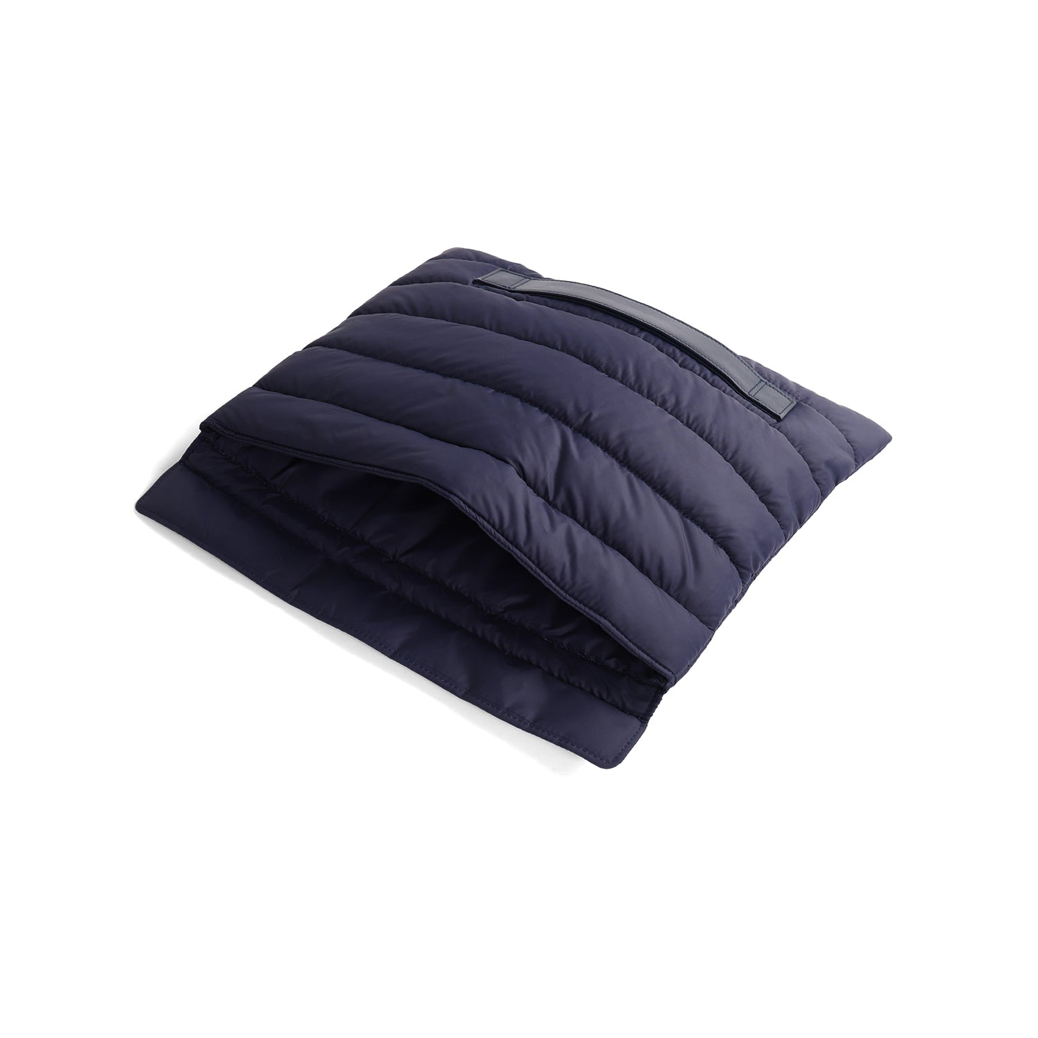 Quilted Puffy Laptop Sleeve with Leather Strap