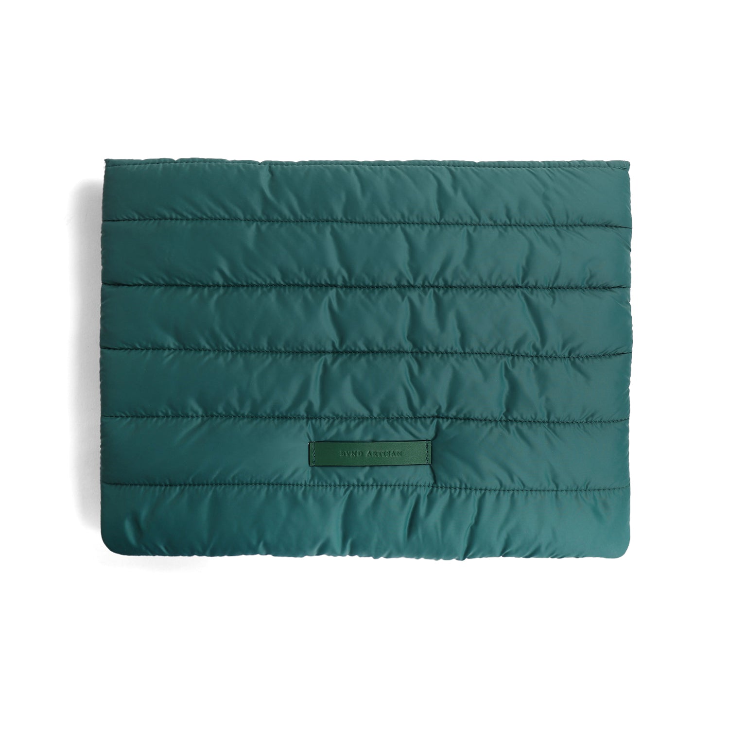 Quilted Puffy Laptop Sleeve with Leather Strap