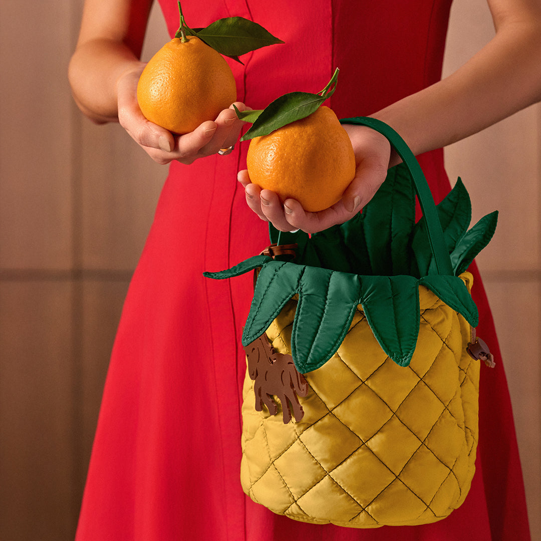 Quilted Puffy Pineapple Bag